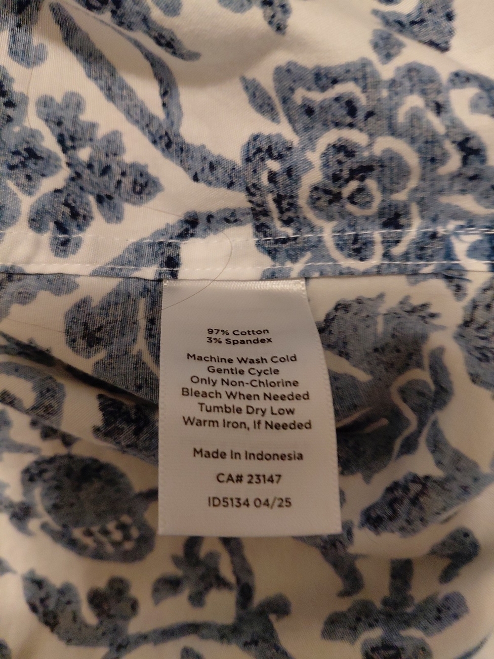 Talbots Top Petite XL Blue White EUC - Picture 7 of 7